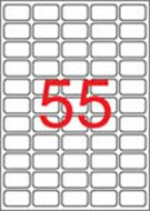 Etikett, univerzális, 36,8x23,8 mm, eltávolítható, kerekített sarkú, APLI, 5500 etikett/csomag, (100 lap)