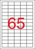 Etikett, univerzális, 38x21,2 mm, eltávolítható, APLI, 6500 etikett/csomag, (100 lap)