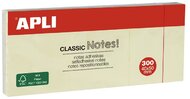 Öntapadó jegyzettömb, 40x50 mm, 3x100 lap, APLI "Classic", sárga, (300 lap)