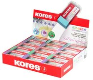 Radír display, KORES "KE-30", pasztell színek, (30 db)