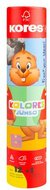 Színes ceruza készlet, háromszögletű, jumbo, 1 hegyezővel, KORES "KOLORES Twist & Turn", 12 különböző szín, (12 db)