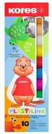 Gyurma, 200 g, 10 szín, KORES "Plastilina"