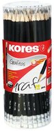 Grafitceruza radírral, HB, hatszögletű, KORES, (72 db)