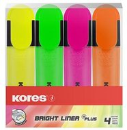 Szövegkiemelő készlet, 0,5-5 mm, KORES, 4 különböző szín, (4 db)
