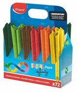 Színes ceruza készlet, ceruzatartó, háromszögletű, MAPED "Color'Peps INFINITY", 72 darabos készlet, (72 db)