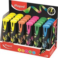 Szövegkiemelő display, 1-5 mm, MAPED "Fluo Peps Flex", vegyes színek, (24 db)