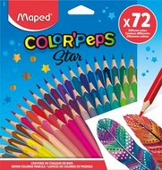 Színes ceruza készlet, háromszögletű, MAPED "Color'Peps Star", 72 különböző szín, (72 db)