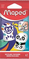 Radír, vegyes minták, MAPED "Ergo Fun Multicolor", (2 db)