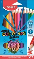 Színes ceruza készlet, háromszögletű, MAPED "Jumbo Color'Peps Strong", 12 különböző szín, (12 db)