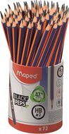Grafitceruza, ceruzatartó, HB, háromszögletű, MAPED "Black'Peps Navy", (72 db)