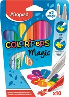 Filctoll készlet, 3,6 mm, MAPED "Color'Peps Magic", 8+2 különböző szín, (10 db)