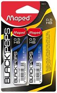 Grafitbél, 0,5 mm, HB, 2x12 szálas, MAPED "Black Peps", (24 szál )