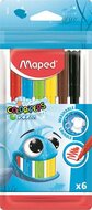 Filctoll készlet, 2 mm, kimosható, MAPED "Color'Peps Ocean", 6 különböző szín, (6 db)