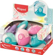 Radír display, MAPED "Zenoa Plus", pasztell színek, (15 db)