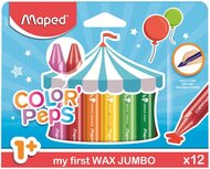 Zsírkréta, vastag, MAPED "Color'Peps MAXI Wax", 12 különböző szín, (12 db)