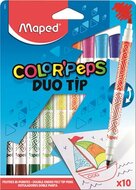 Filctoll készlet, MAPED "Color'Peps Duo Tip", 10 különböző szín, (10 db)
