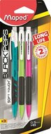 Nyomósirón, 0,5 mm, MAPED "Long Life", vegyes színek, (3 db)