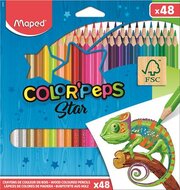 Színes ceruza készlet, háromszögletű, MAPED "Color'Peps Star", 48 különböző szín, (48 db)