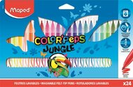 Filctoll készlet, 2,8 mm, kimosható, MAPED "Color'Peps Jungle", 24 különböző szín, (24 db)