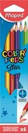 Színes ceruza készlet, háromszögletű, MAPED "Color'Peps Star", 6 különböző szín, (6 db)
