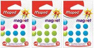 Mágnes, kerek, 10 mm, MAPED, vegyes színek, (8 db)