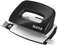 Lyukasztó, kétlyukú, 10 lap, fém, mini, LEITZ "Nexxt Wow", fekete