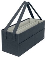 Hordozótáska, 3 rekeszes, LEITZ "Fabric Hot Desking", sötétszürke