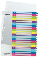 Regiszter, műanyag, A4 Maxi, 1-20, LEITZ "Wow"