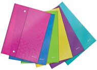 Irattartó tasak, A4, PP, patentos, LEITZ "Wow", vegyes színek, (6 db)