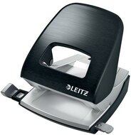 Lyukasztó, kétlyukú, 30 lap, fém, LEITZ "Nexxt Style, szaténfekete