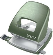Lyukasztó, kétlyukú, 30 lap, fém, LEITZ "Nexxt Style, olajfazöld
