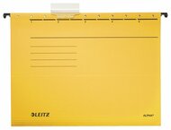 Függőmappa, karton, A4, LEITZ "Alpha Standard", sárga, (25 db)