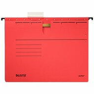 Függőmappa, gyorsfűzős, karton, A4, LEITZ "Alpha", piros, (25 db)