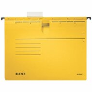 Függőmappa, gyorsfűzős, karton, A4, LEITZ "Alpha", sárga, (25 db)