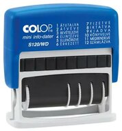 Dátum- és szövegbélyegző, 12 féle szöveggel, COLOP "S120/WD"