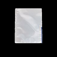 Genotherm, lefűzhető, felül/oldalt félig nyitott, A4, 105 mikron, víztiszta, ESSELTE, kék, (100 db)
