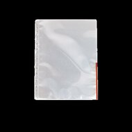 Genotherm, lefűzhető, felül/oldalt félig nyitott, A4, 105 mikron, víztiszta, ESSELTE, piros, (100 db)