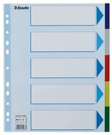 Regiszter, műanyag, A4 Maxi, 5 részes, ESSELTE