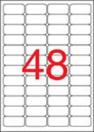 Etikett, 45,7x21,2 mm, biztonsági, kerekített sarkú, APLI, 480 etikett/csomag, (10 lap)