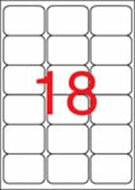 Etikett, univerzális, 63,5x46,6 mm, kerekített sarkú, APLI, 1800 etikett/csomag, (100 lap)