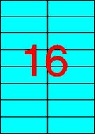 Etikett, 105x37 mm, színes, APLI, kék, 320 etikett/csomag, (20 lap)