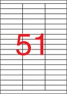 Etikett, univerzális, 70x16,9 mm, APLI, 5100 etikett/csomag, (100 lap)