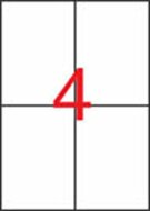 Etikett, 105x148 mm, poliészter, időjárásálló, fehér, APLI, 80 etikett/csomag, (20 lap)