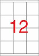 Etikett, univerzális, 70x67,7 mm, APLI, 1200 etikett/csomag, (100 lap)