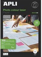 Fotópapír, lézer, A4, 160 g, fényes, kétoldalas, APLI "Premium Laser", (100 lap)