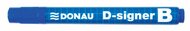 Táblamarker, 2-4 mm, kúpos, DONAU "D-signer B", kék