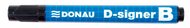 Táblamarker, 2-4 mm, kúpos, DONAU "D-signer B"", fekete