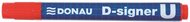 Alkoholos marker, 2-4 mm, kúpos, DONAU "D-signer U", piros