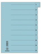 Regiszter, karton, A4, mikroperforált, DONAU, kék, (50 db)