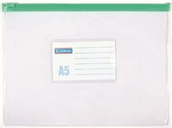 Rendszerező tasak, A5, PVC, simítózáras, DONAU